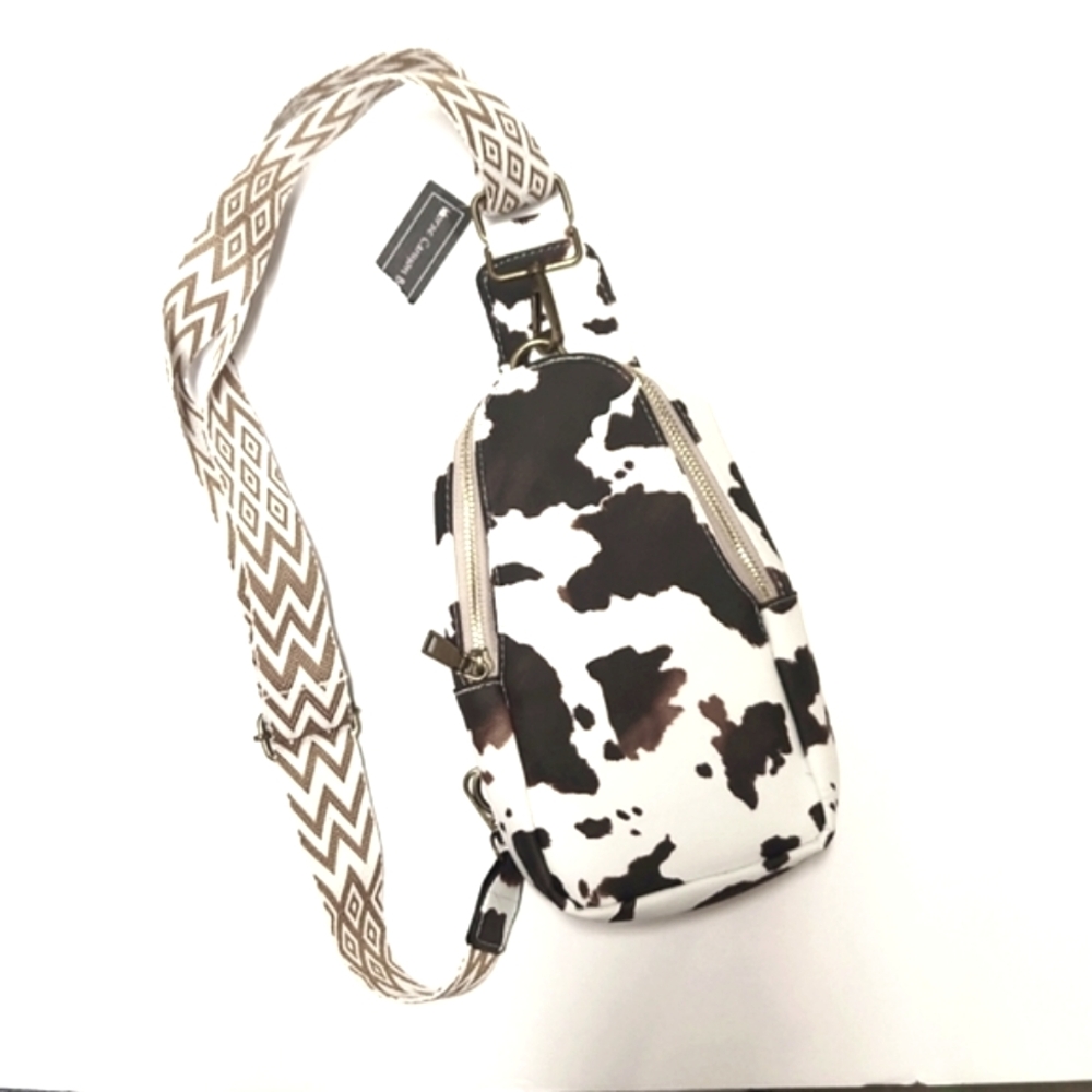 Cow Print Crossbody Sling Bag